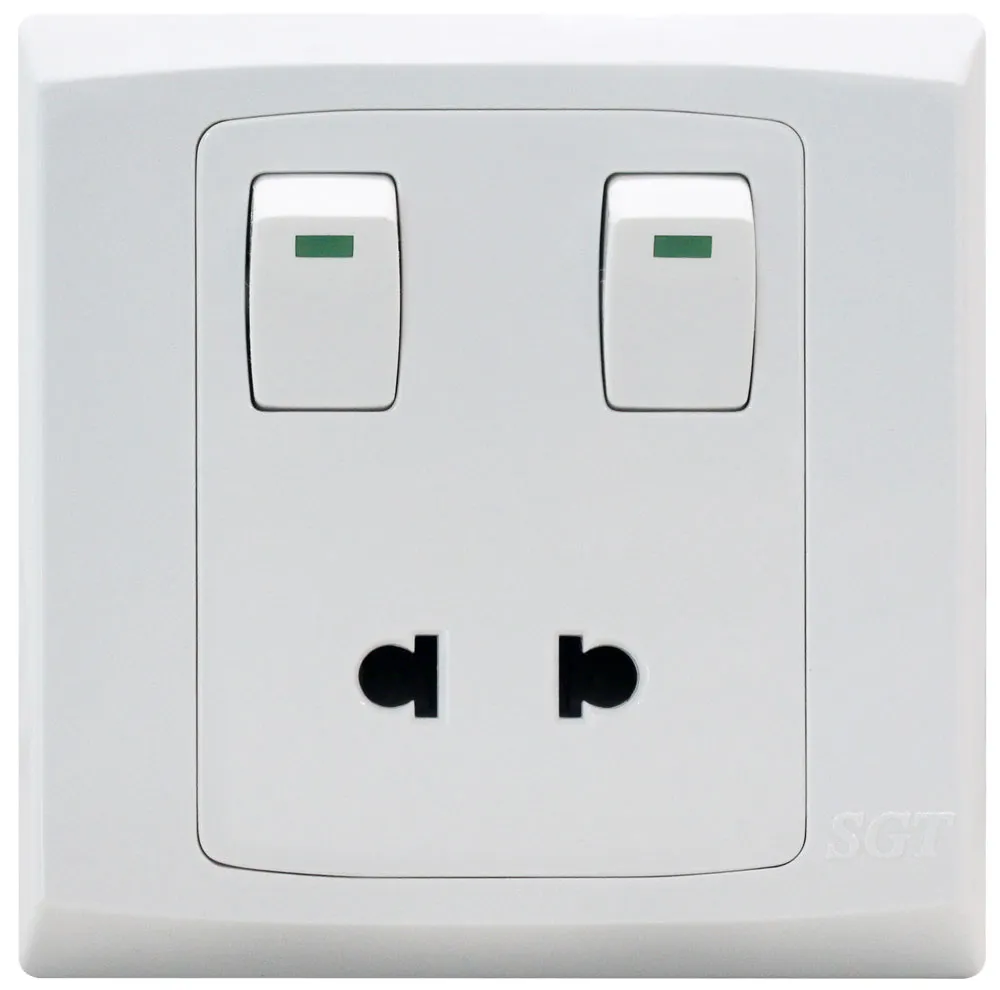 SGT New TX - 2Gang 2Pin Socket 10A250V