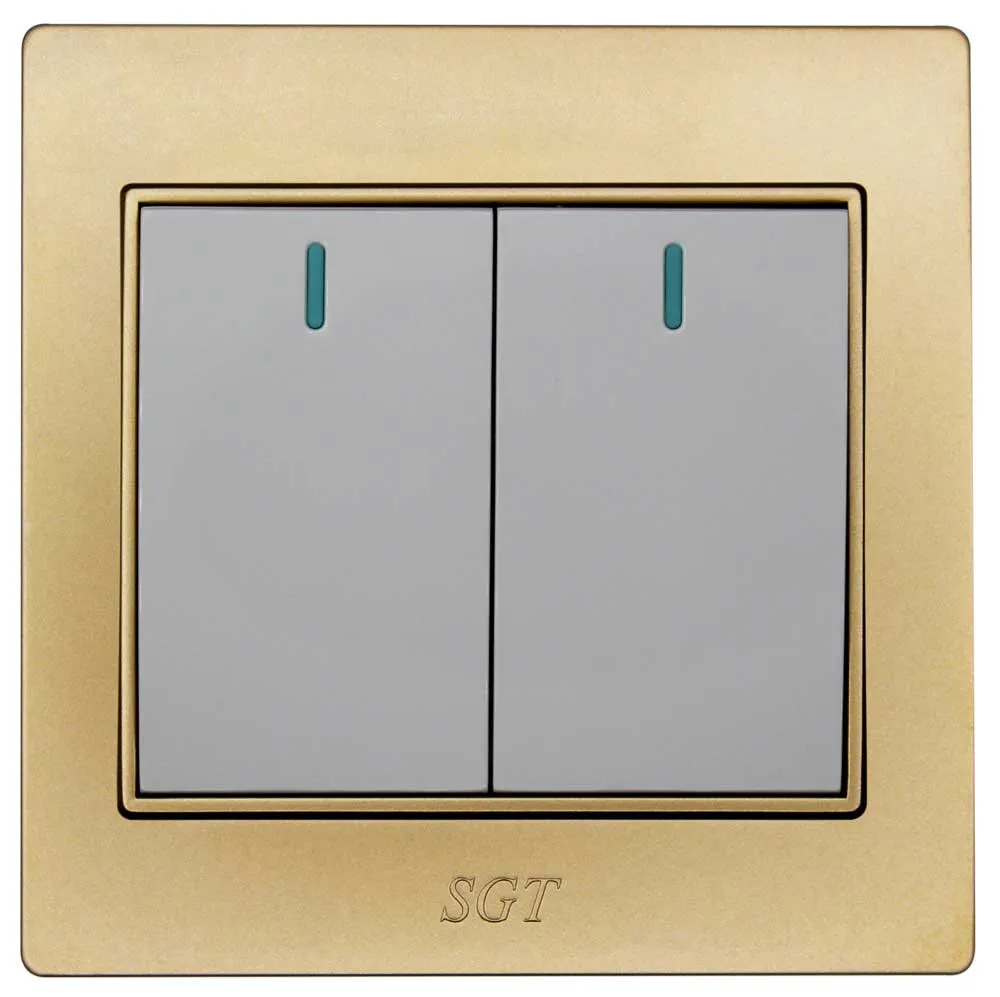 SGT Q9 - 2Gang 1Way Switch 10A250V