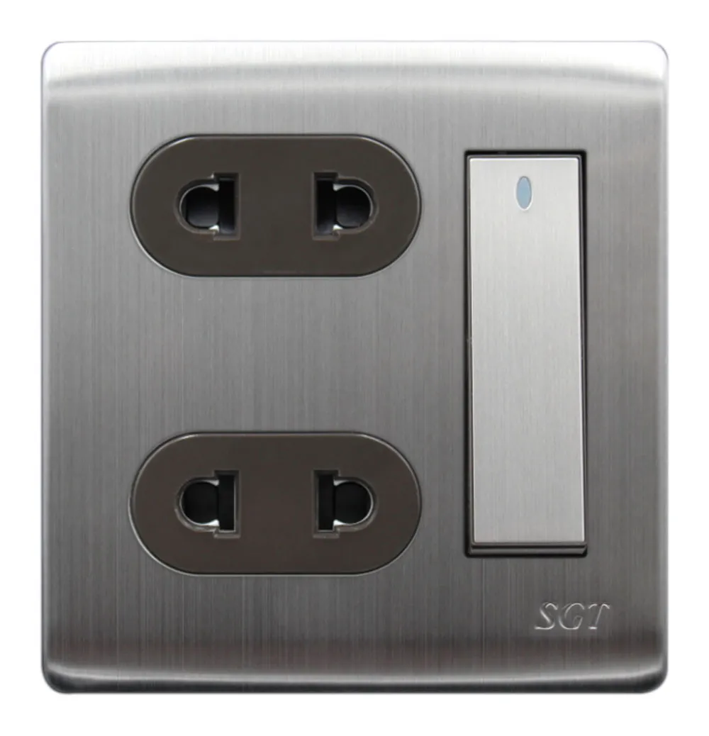 SGT F9 - 1Gang 2+2Pin Socket 10A250V