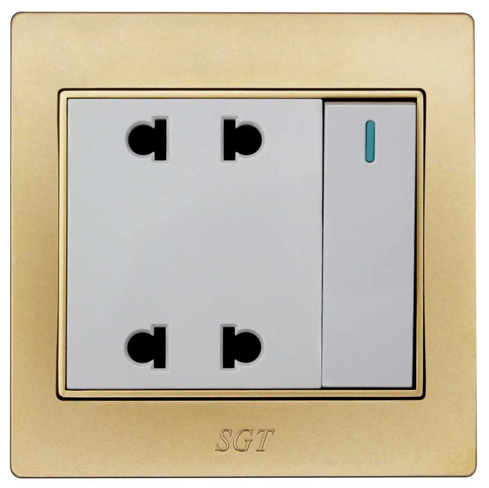 SGT Q9 - 1Gang 2+2Pin Socket 10A250V