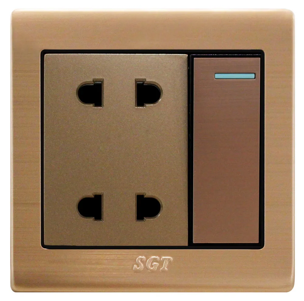 SGT LK6 - 1Gang 2+2Pin Socket 10A250V