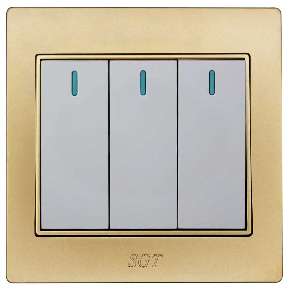 SGT Q9 - 3Gang 1Way Switch 10A250V