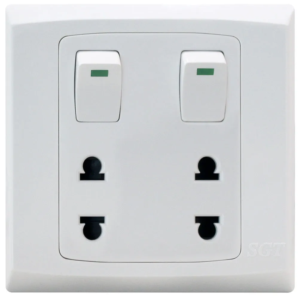 SGT New TX - 2Gang 2+2Pin Socket 10A250V