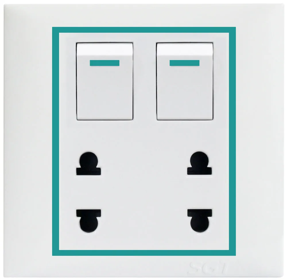 SGT New LS - 2Gang 2+2Pin Socket 10A250V