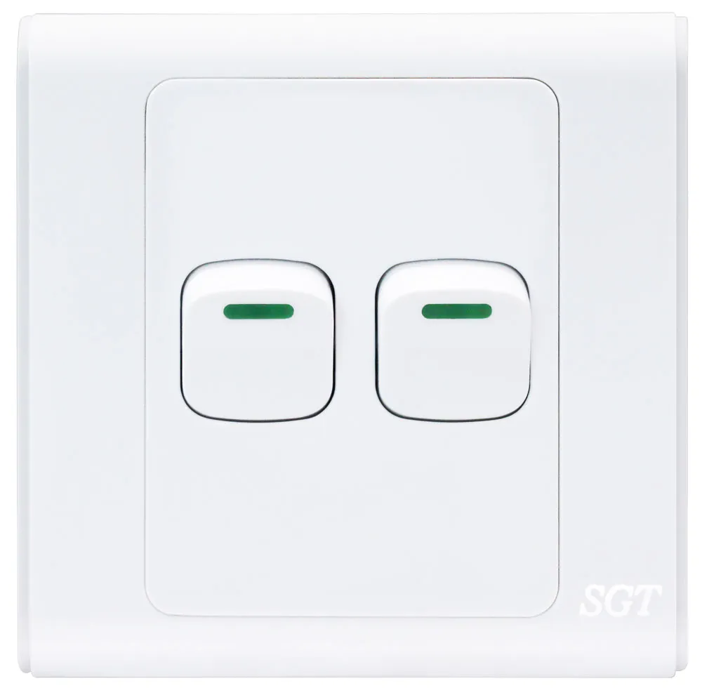 SGT A9 2Gang 1Way Switch 10A250V